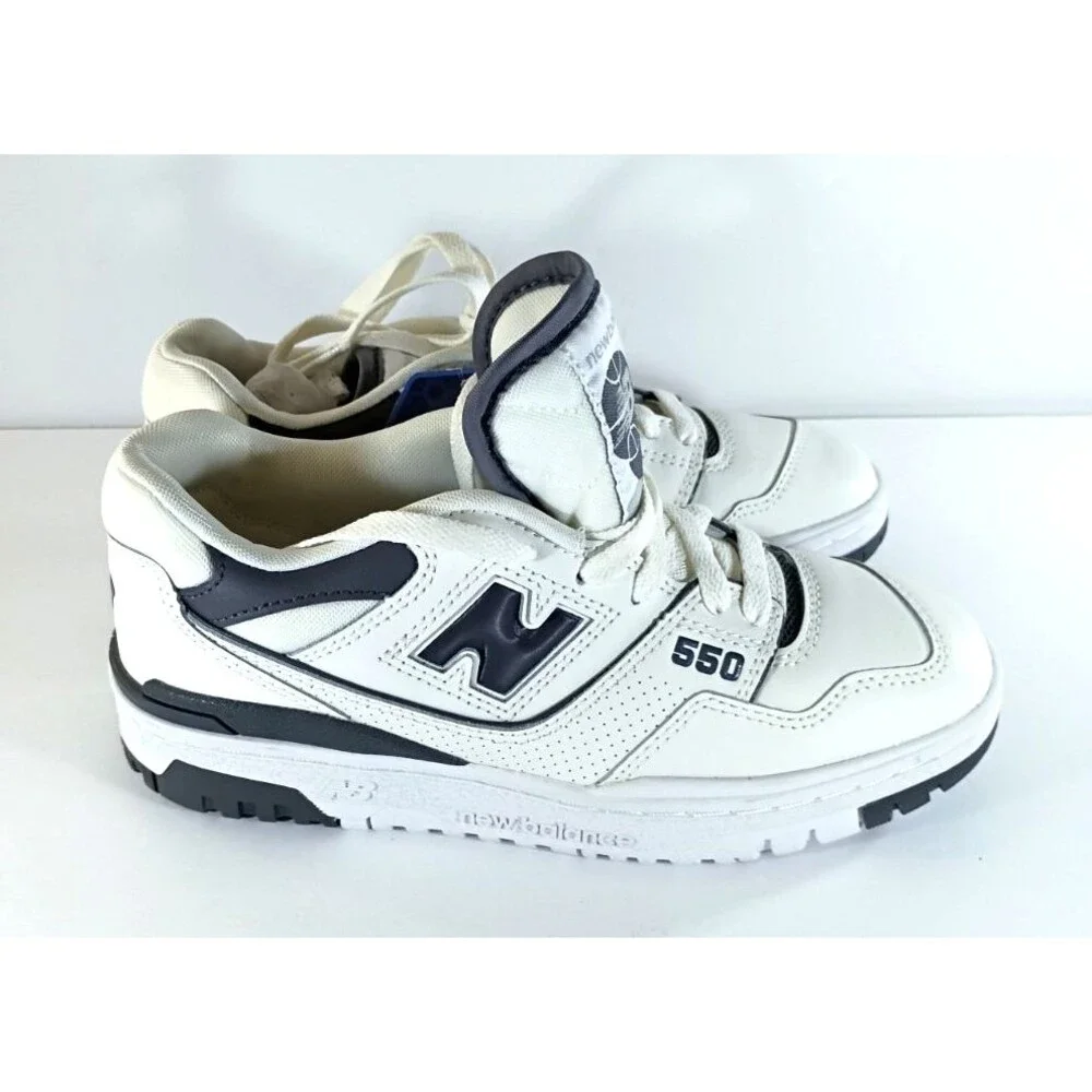 New Balance 550 Sea Salt Magnet BBW550BH Women 6.5 Wide NWT Leather Sneakers